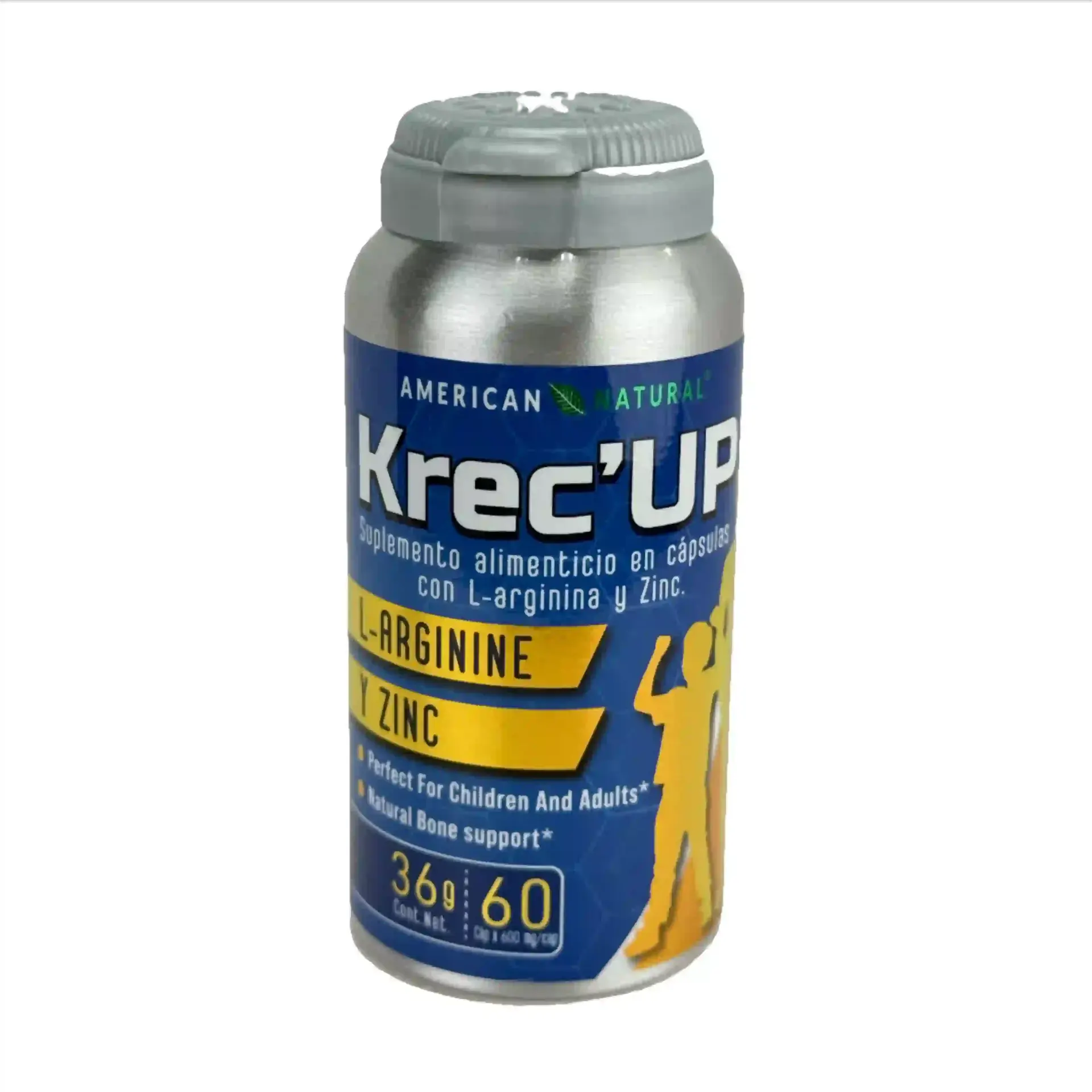 Frasco Krec'UP - suplemento alimenticio con L-Arginina y Zinc, 60 cápsulas